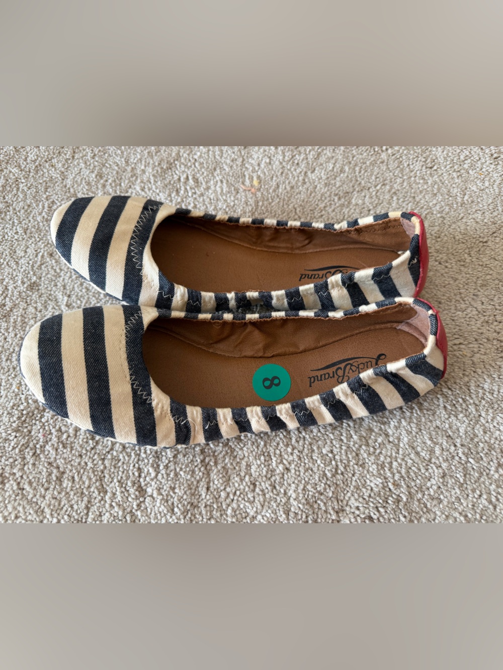 Lucky Brand Red White and Blue Flats Size 8